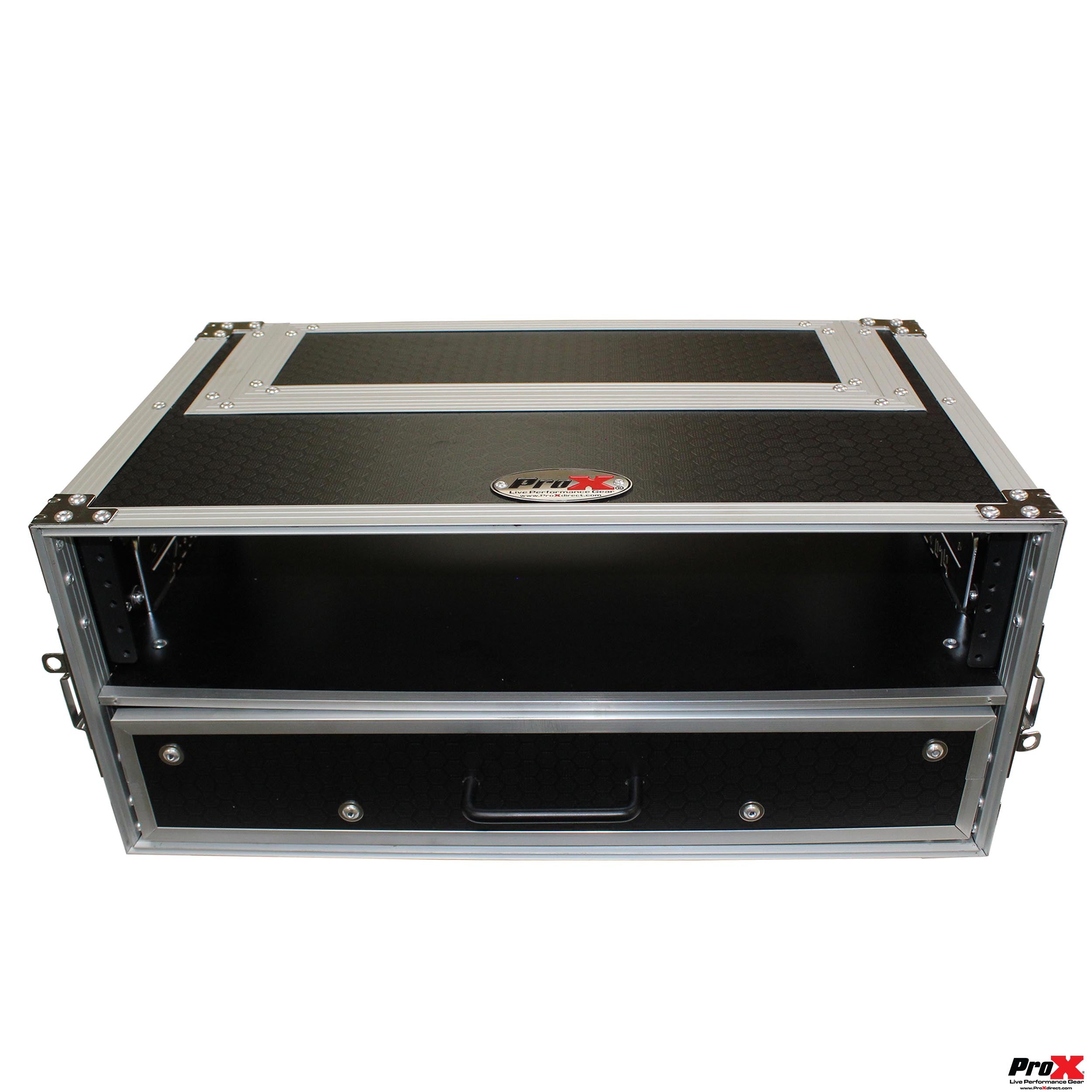 Flight Case ATA Style Rack Case 12 In. Deep 2U W-2U Drawer
