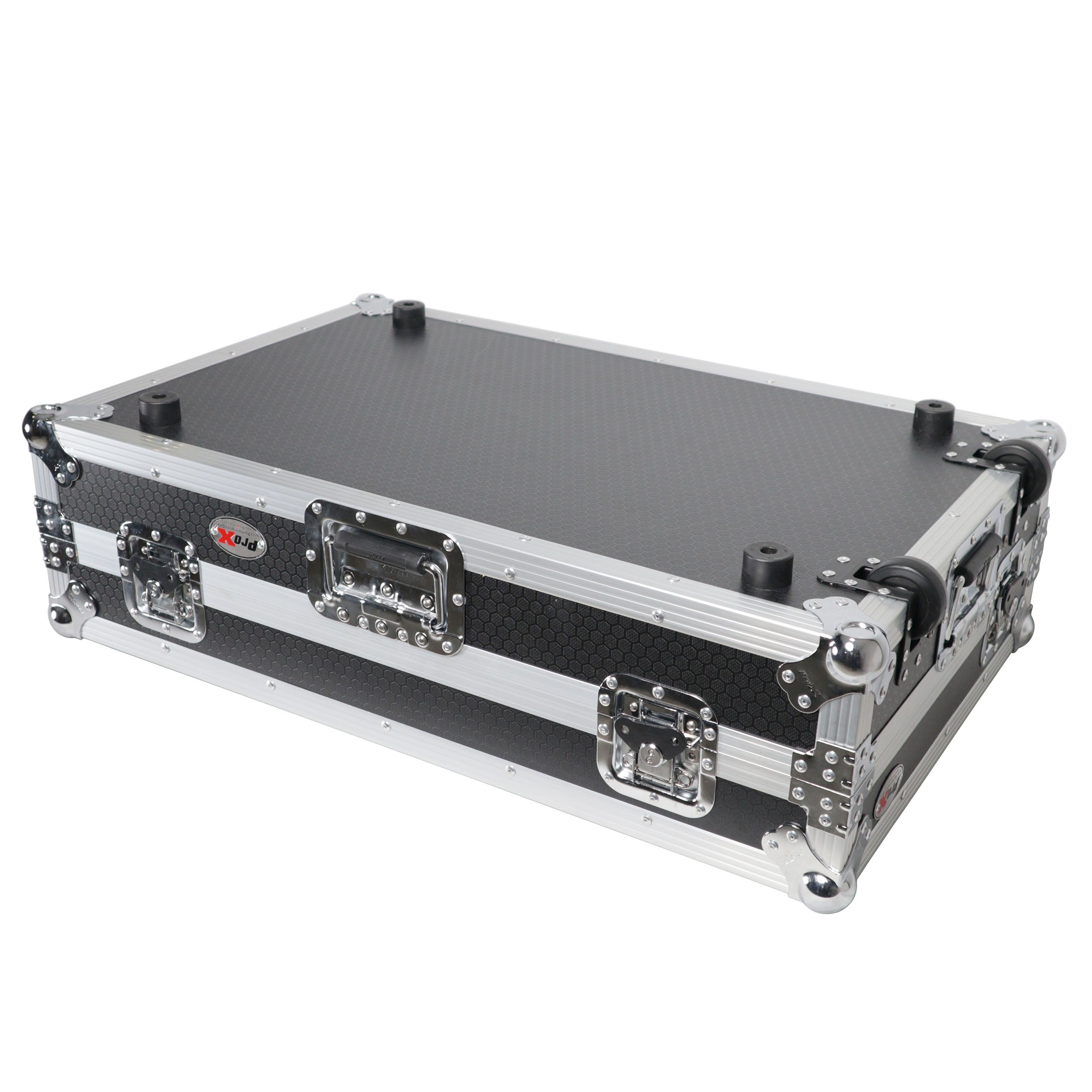 ATA Flight Case ATA Flight Case For Pioneer DDJ-REV5 XDJ-RX3 DJ Controller with Laptop Shelf 1U Rack Space and Wheels