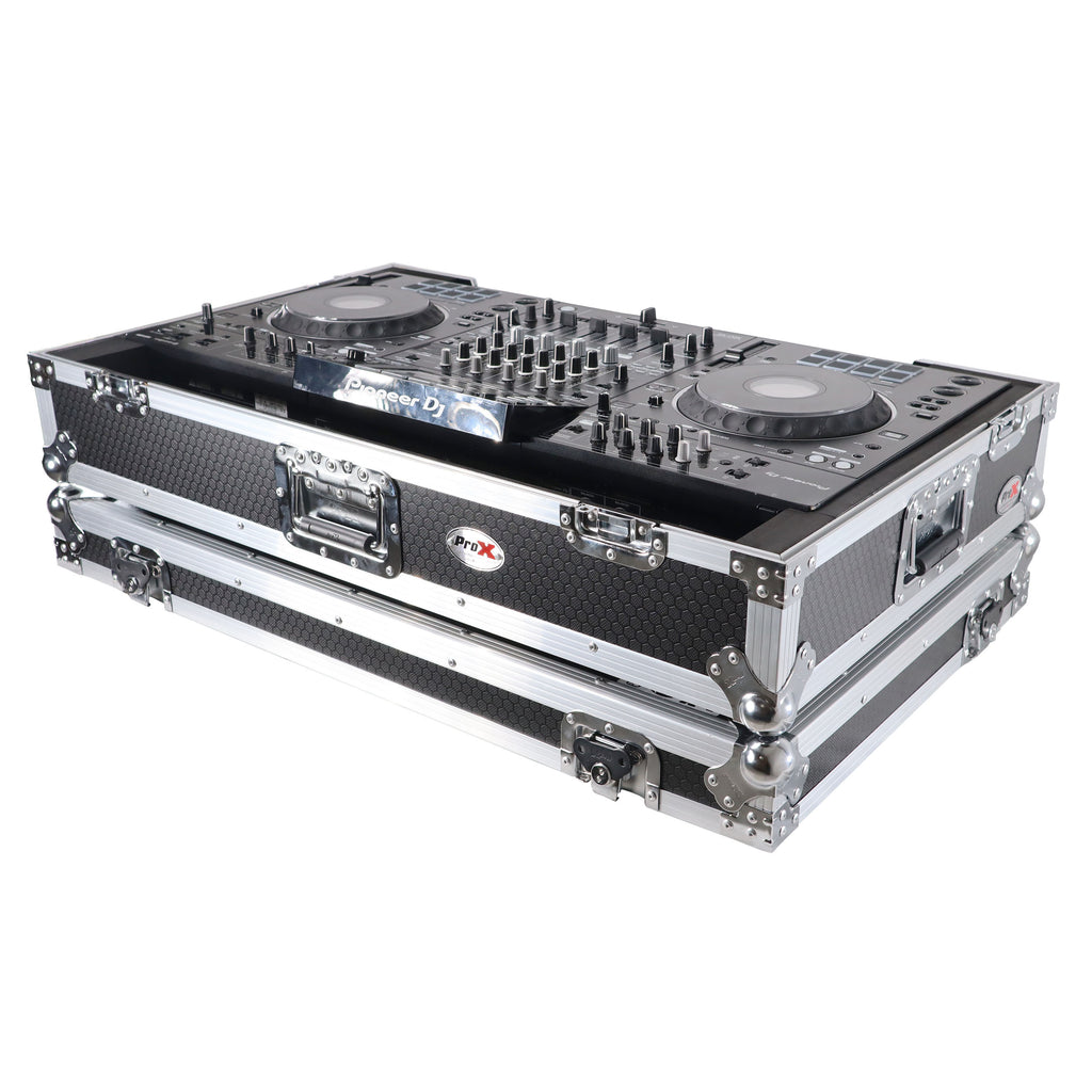 ATA Flight Case For Pioneer XDJ-XZ DJ Controller with 1U Rack Space and Wheels