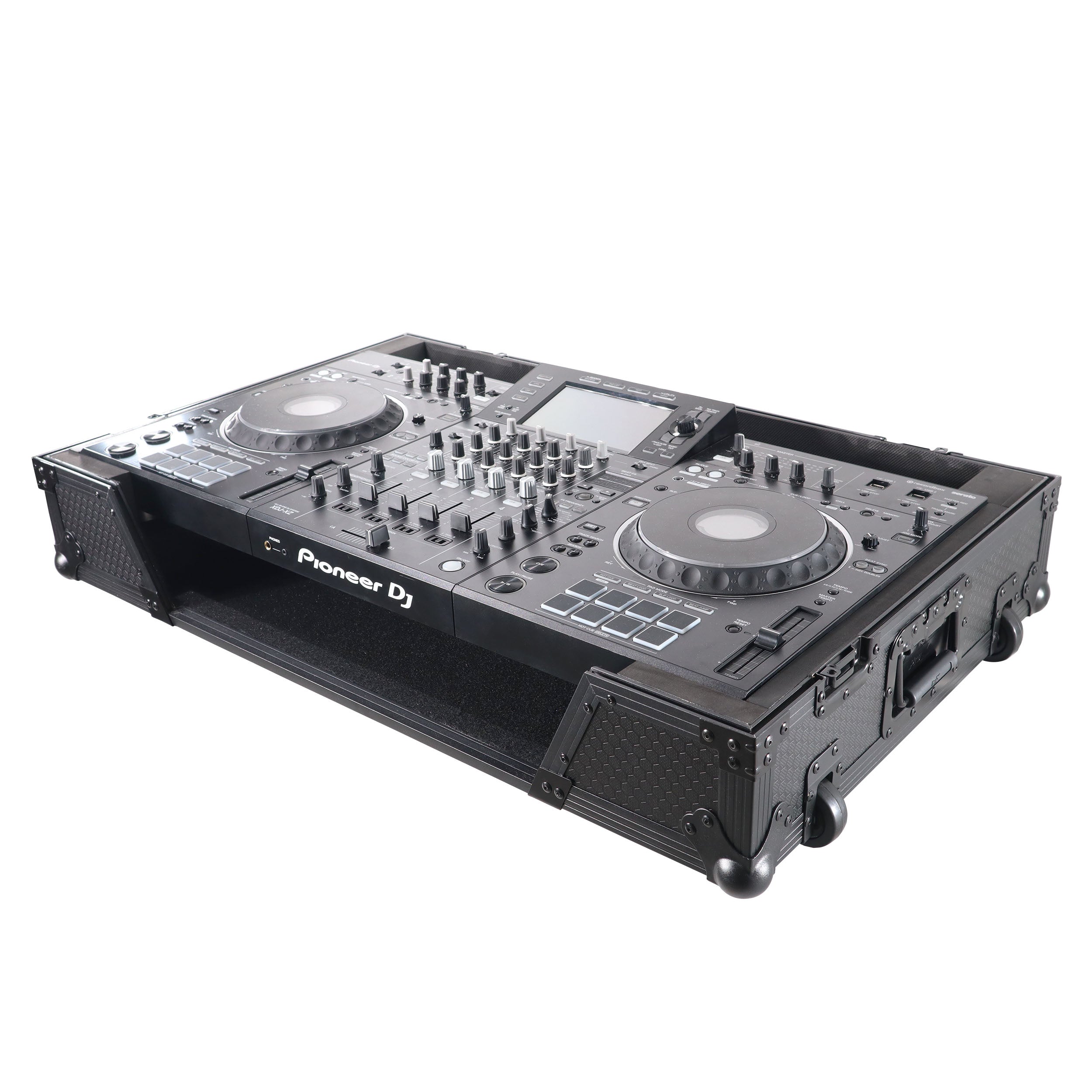 ATA Flight Case For Pioneer XDJ-XZ DJ Controller with 1U Rack Space and Wheels - Black