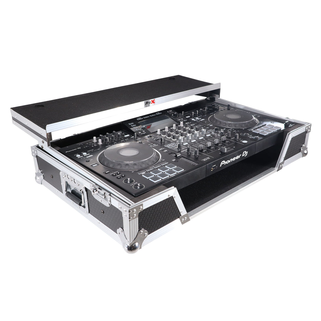 ATA Flight Case For Pioneer XDJ-XZ DJ Controller with Laptop Shelf 1U Rack Space and Wheels