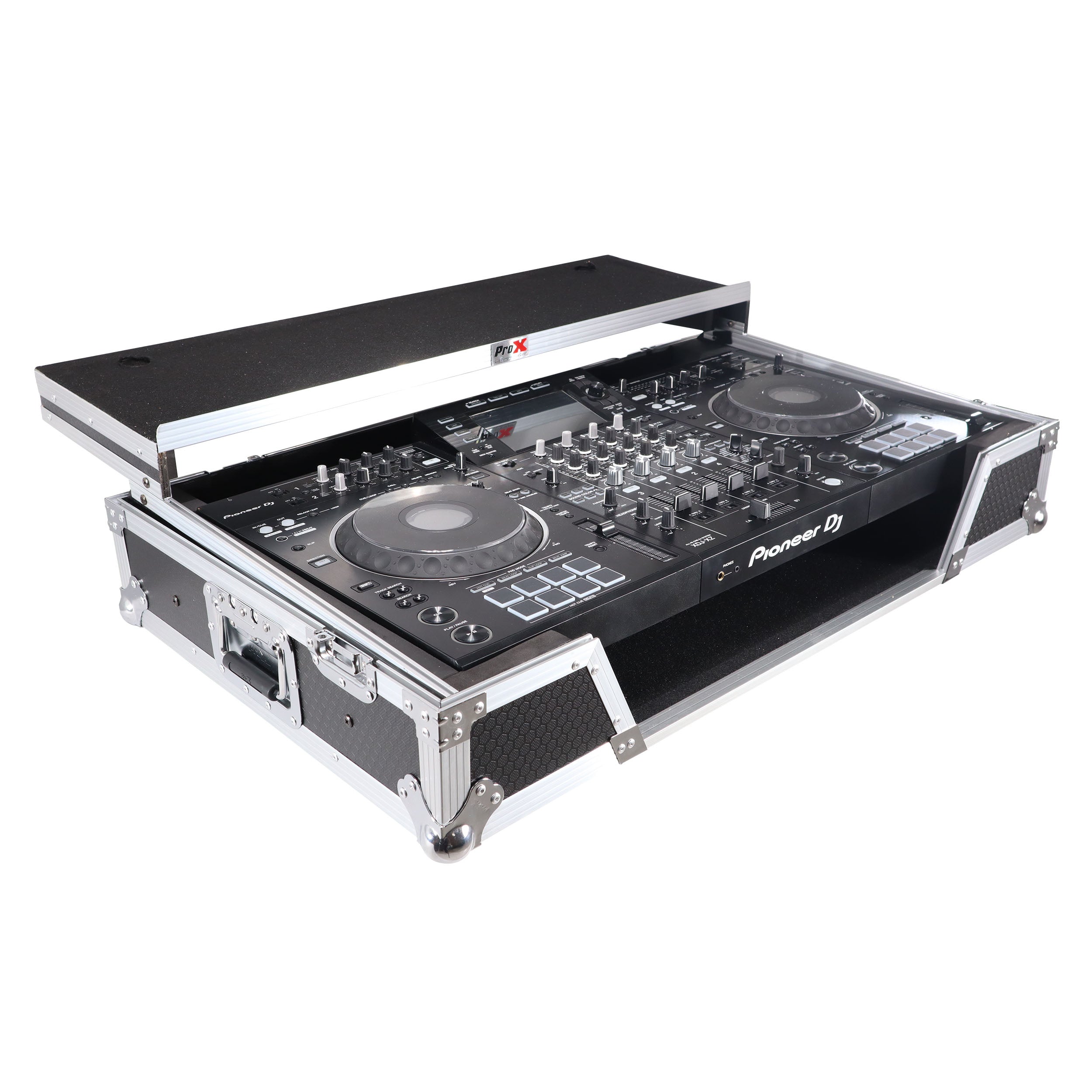 ATA Flight Case For Pioneer XDJ-XZ DJ Controller with Laptop Shelf 1U Rack Space and Wheels