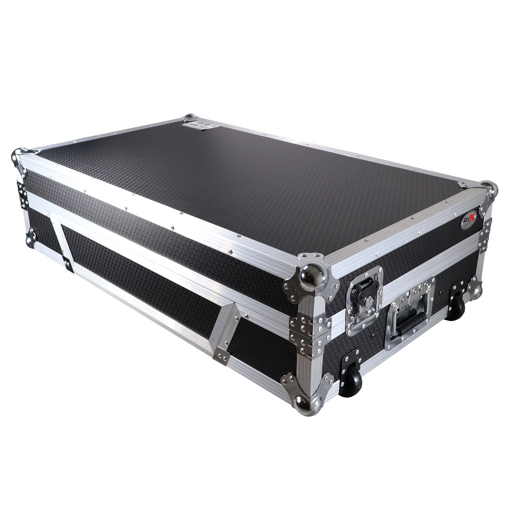 ATA Flight Case For Pioneer XDJ-XZ DJ Controller with Laptop Shelf 1U Rack Space and Wheels
