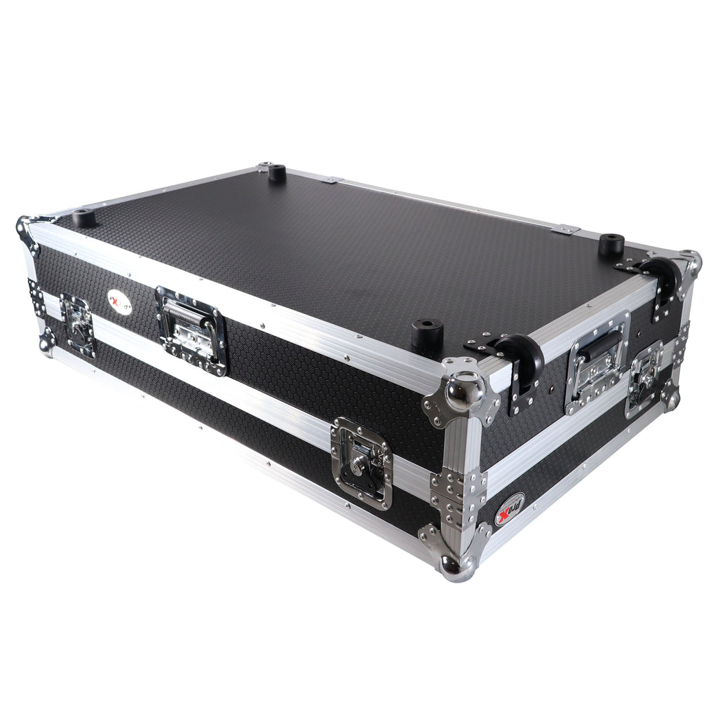 ATA Flight Case For Pioneer XDJ-XZ DJ Controller with Laptop Shelf 1U Rack Space and Wheels
