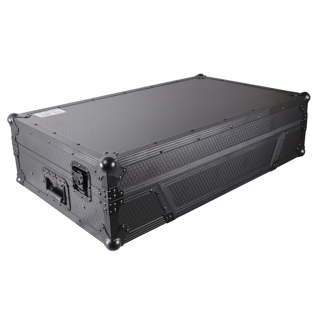 ATA Flight Case For Pioneer XDJ-XZ DJ Controller with Laptop Shelf 1U Rack Space and Wheels - Black
