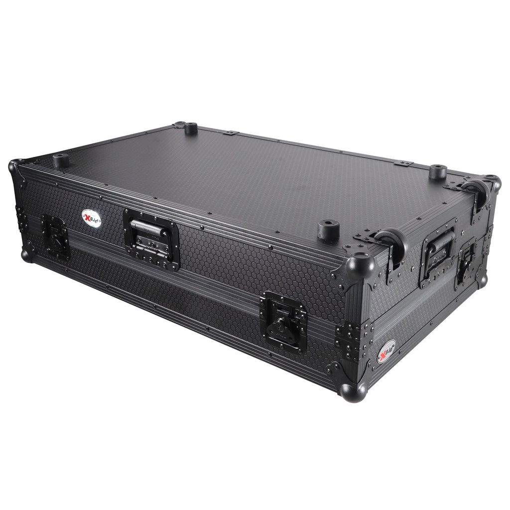 ATA Flight Case For Pioneer XDJ-XZ DJ Controller with Laptop Shelf 1U Rack Space and Wheels - Black