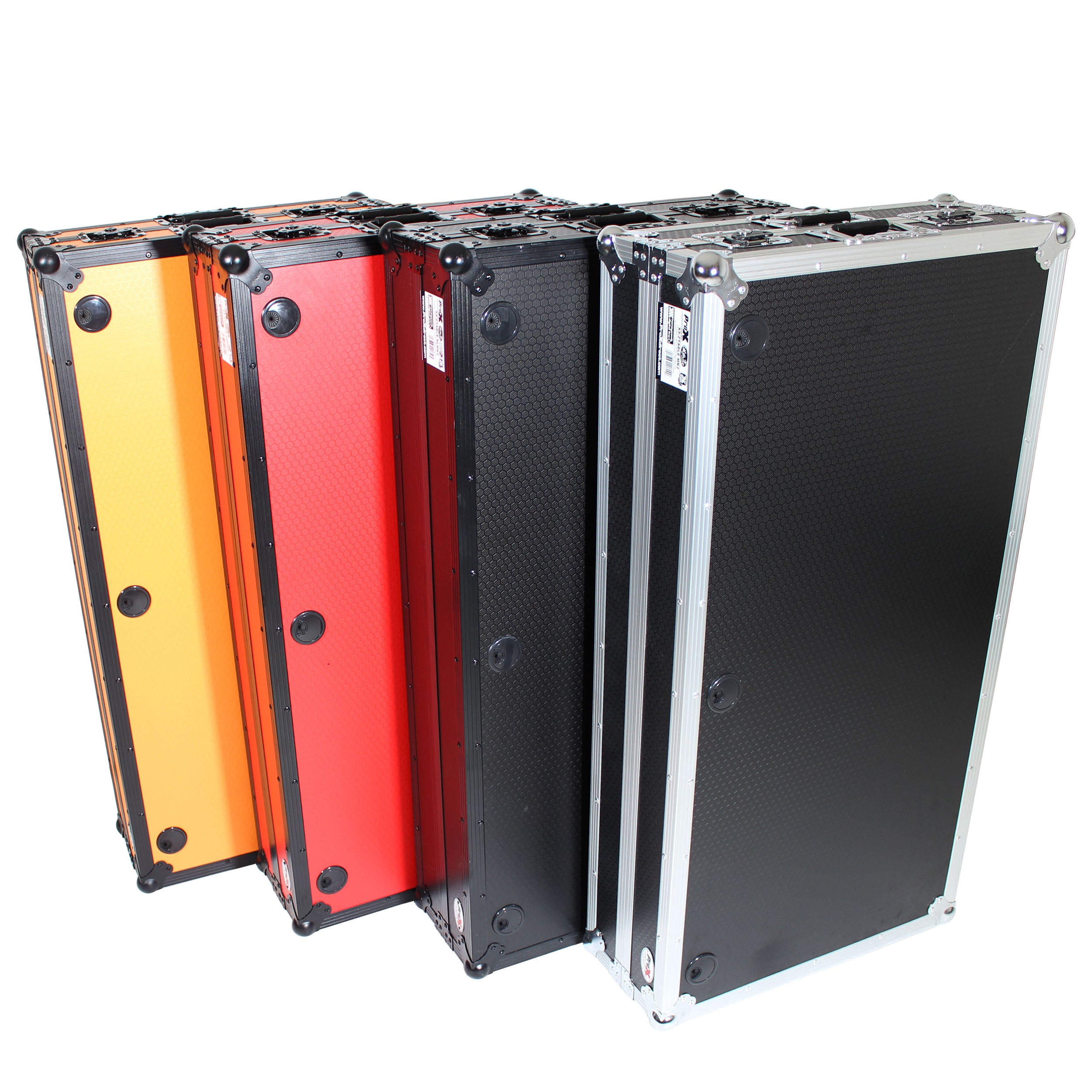DJ Z-Table™ Folding DJ Table Mobile Workstation Flight Case Style with Handles and Wheels - Black Finish