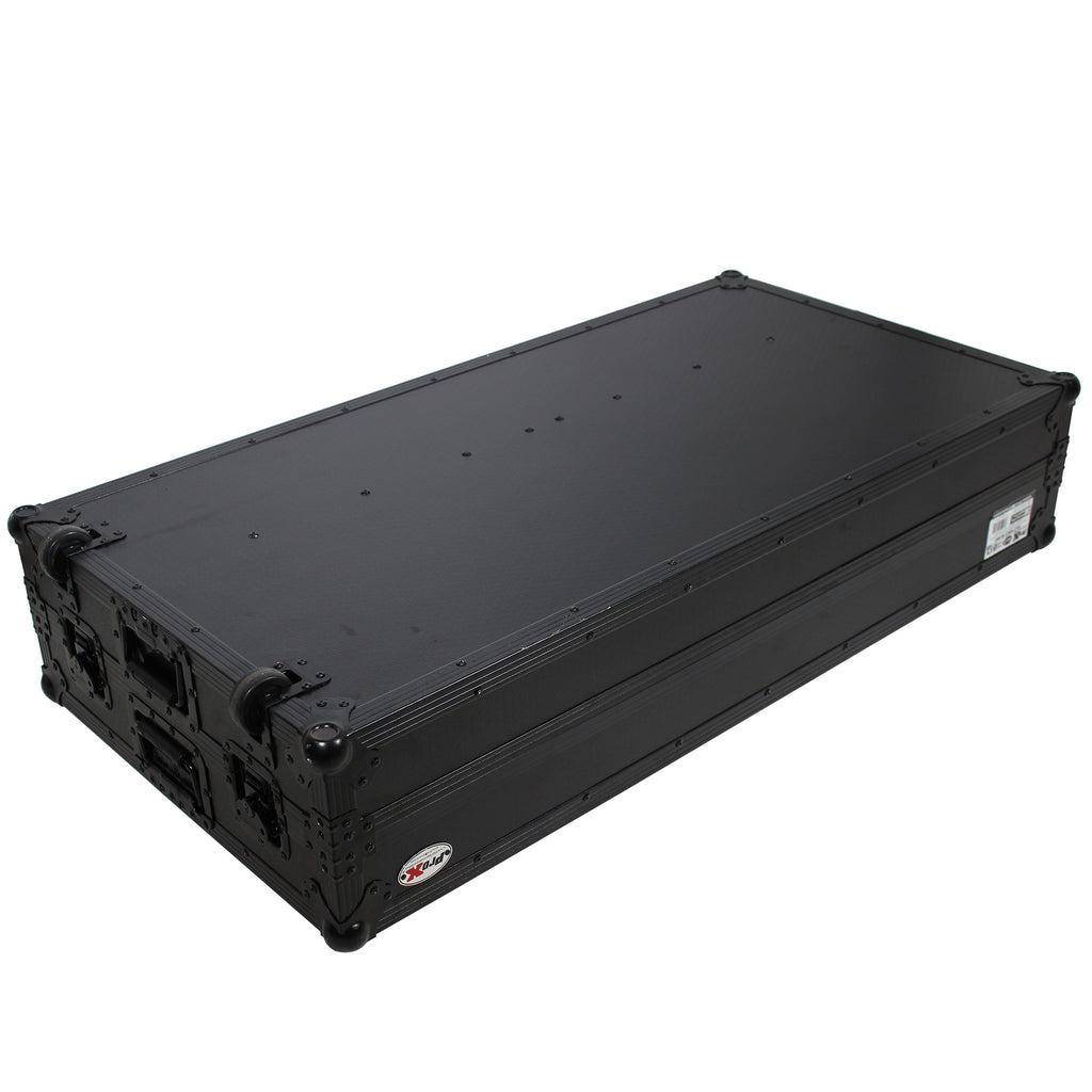 DJ Z-Table™ Folding DJ Table Mobile Workstation Flight Case Style with Handles and Wheels - Black Finish