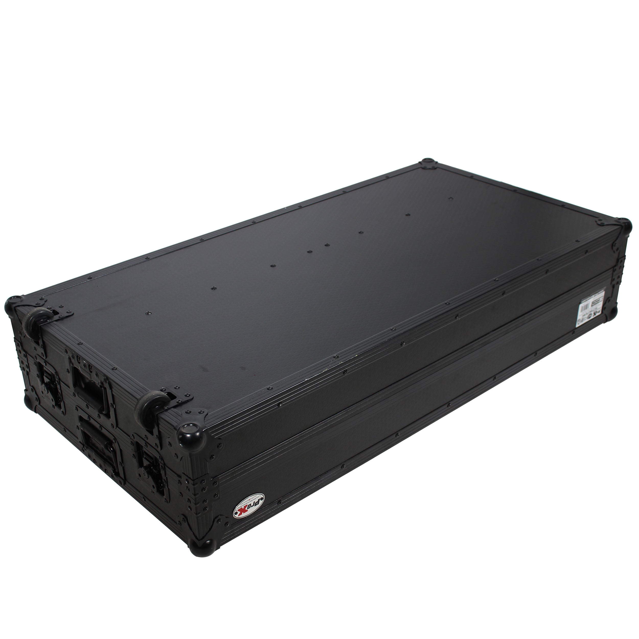 DJ Z-Table™ Folding DJ Table Mobile Workstation Flight Case Style with Handles and Wheels - Black Finish