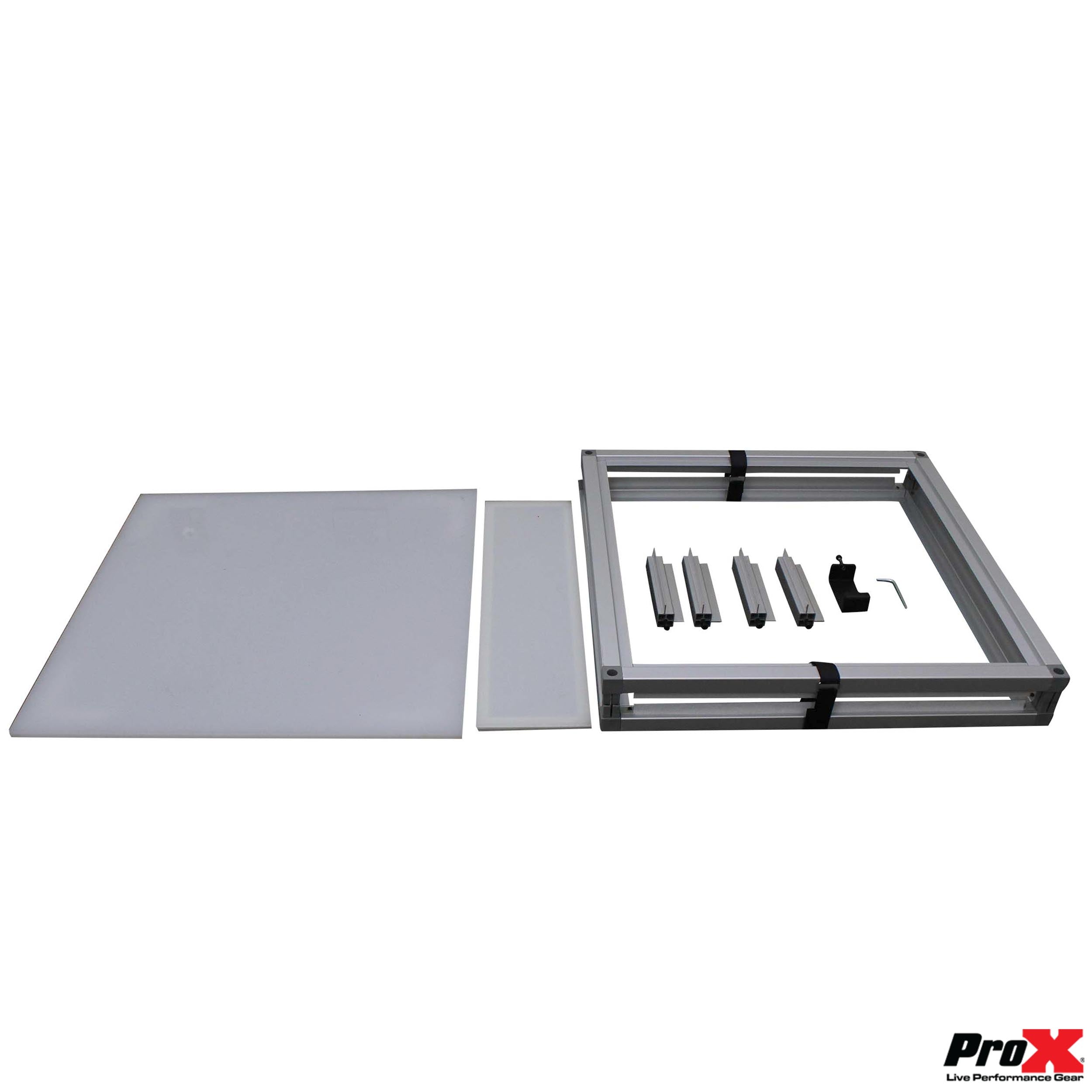 Lumo Stage Acrylic Stage 2'x'2x8" Platform Cube Light Box Section for Disco Style Dance Floor - Includes 2 side Panels