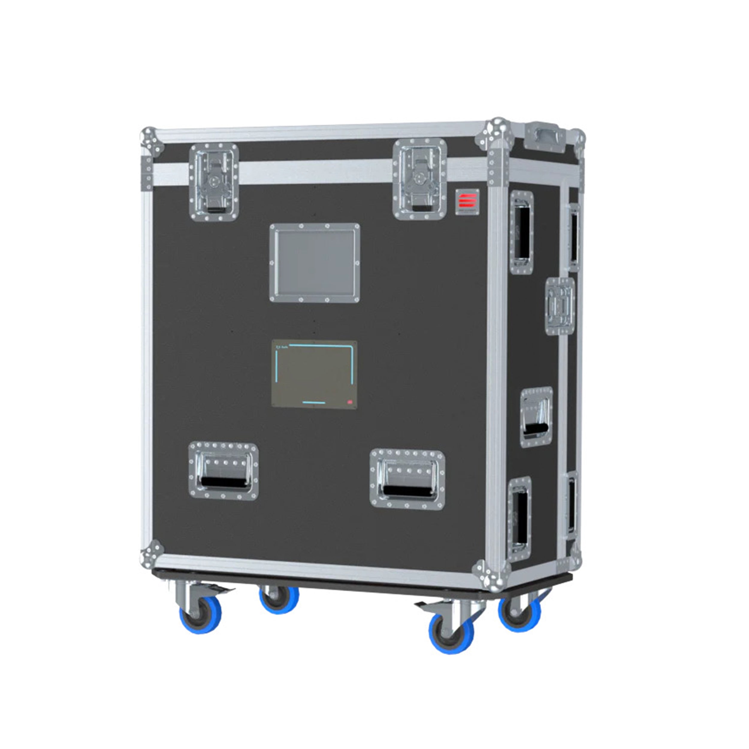 Flight Case for Avid S6L-16C with Doghouse, Casters and Laptop Monitor Arm by Santosom