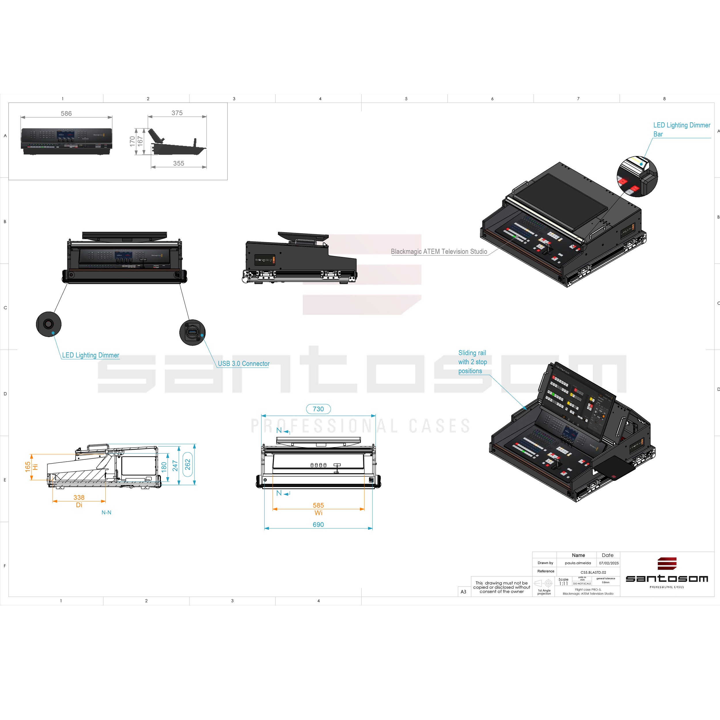 Broadcast Flight case PRO-5, Blackmagic ATEM Television Studio by Santosom