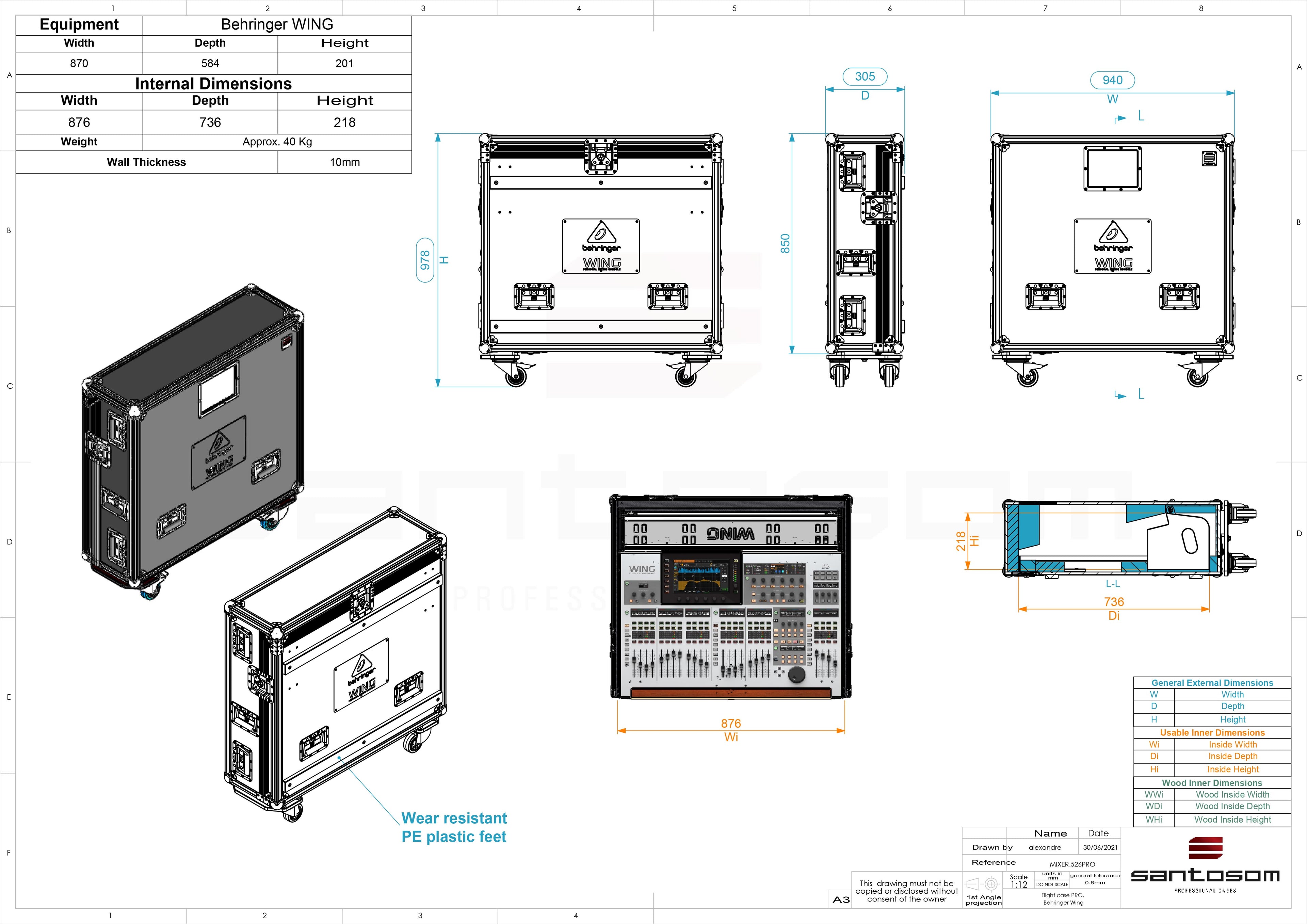 Flight Case for Behringer Wing with Doghouse by Santosom