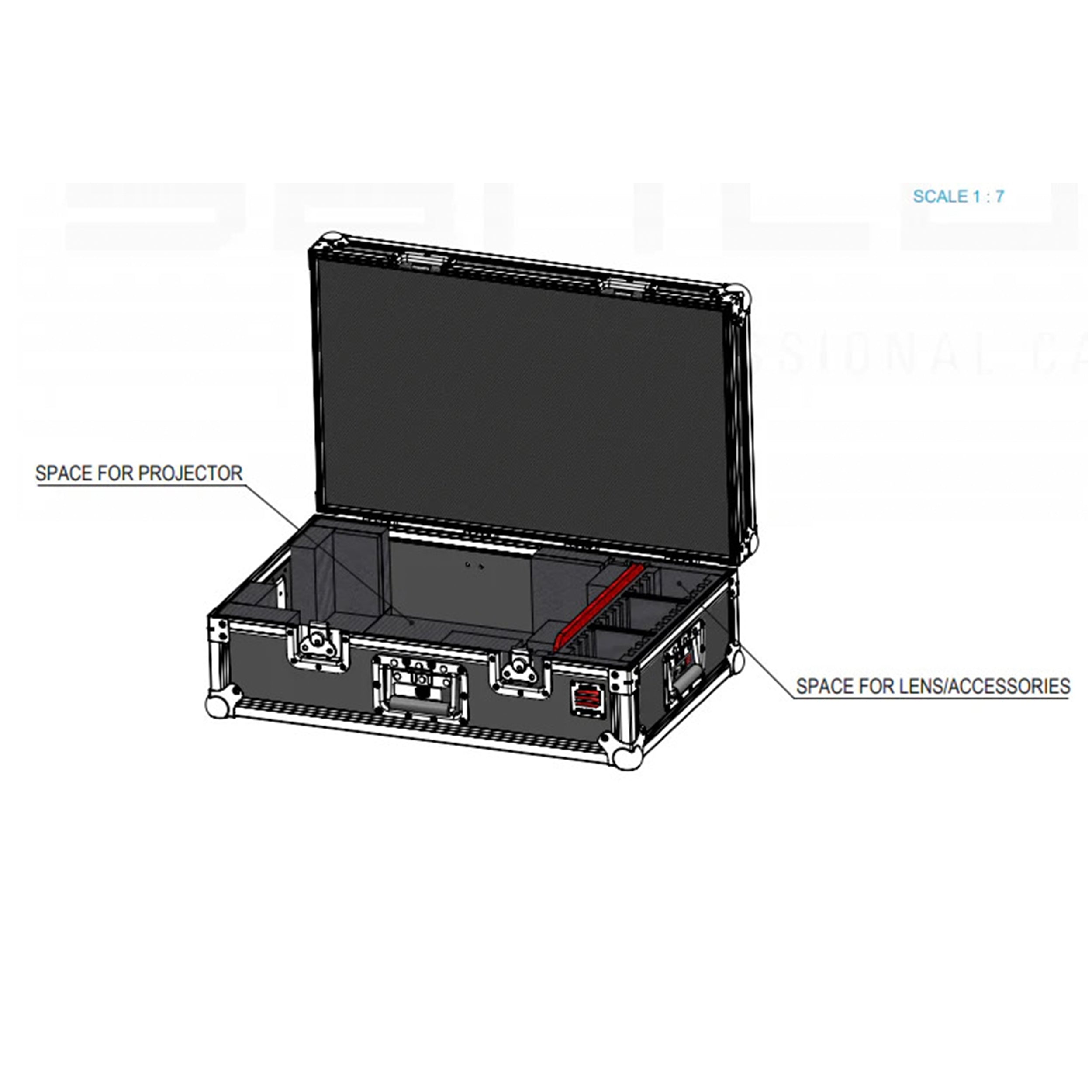 Santosom Flight case, AV Projector (44x31x12)