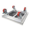 StageQ Locking Rolling Staging 10" Height Stage Legs with 4" Rubber Steel Casters Set of 4