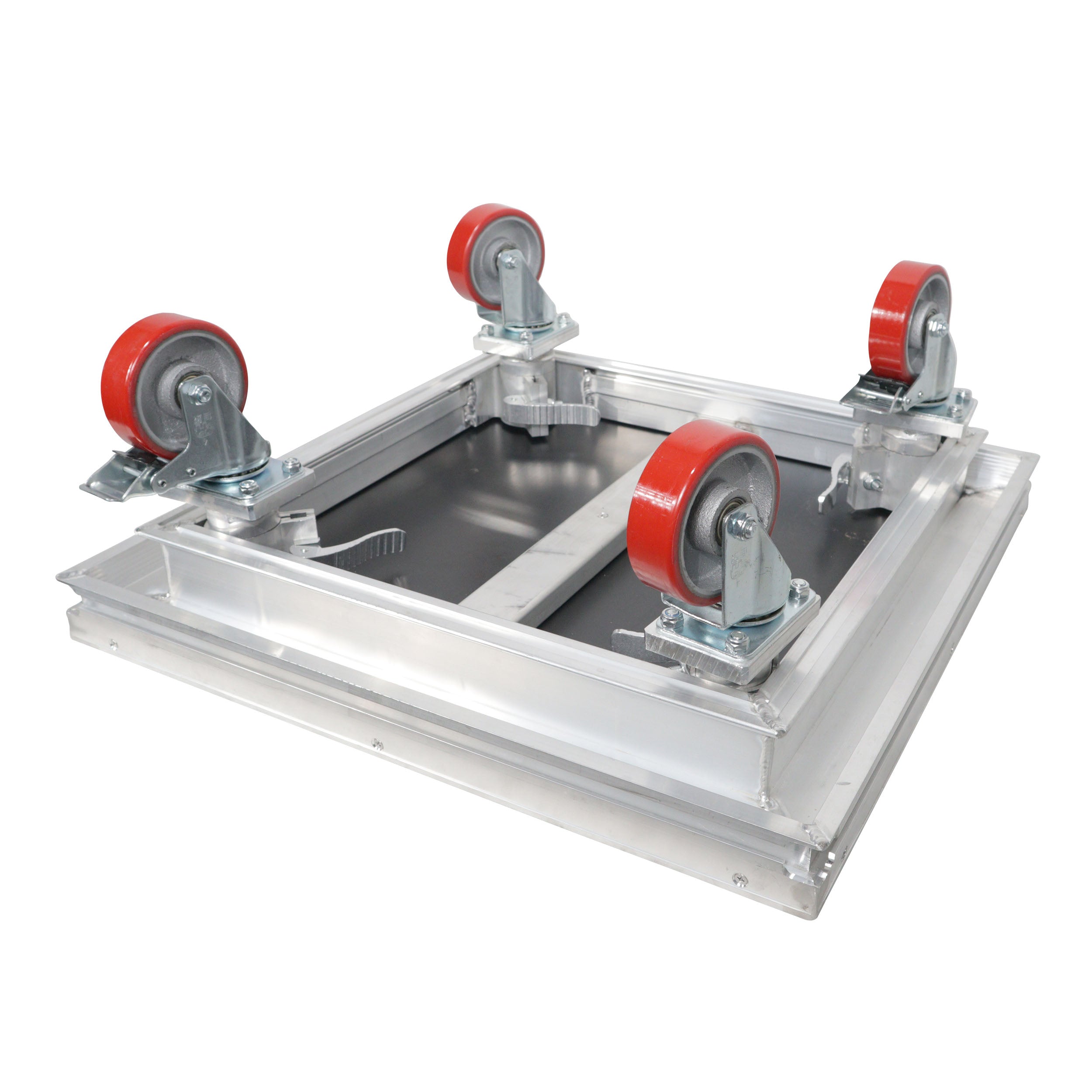 StageQ Locking Rolling Staging 10" Height Stage Legs with 4" Rubber Steel Casters Set of 4