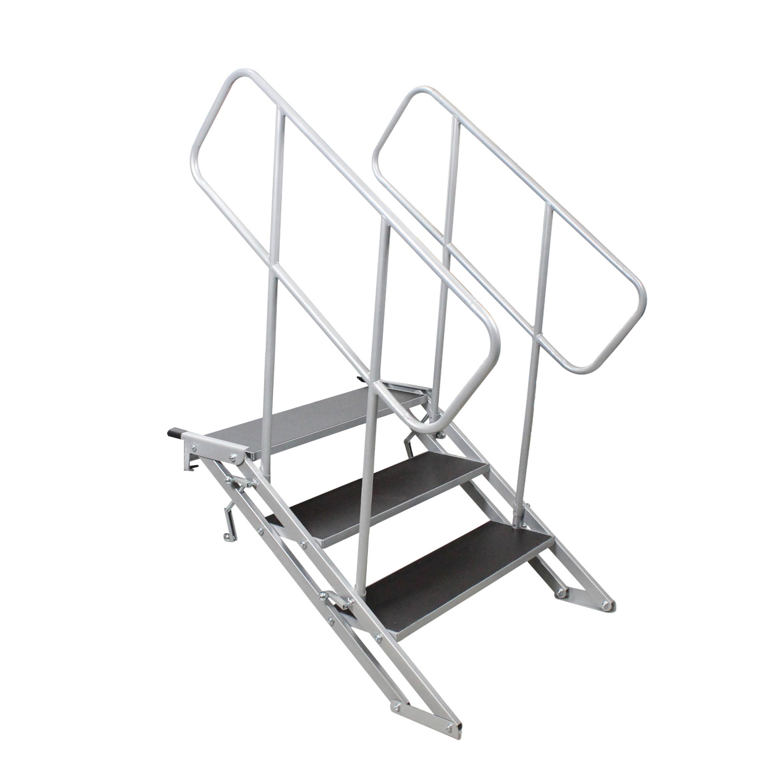 StageQ 3 Step Heavy Duty Foldable Adjustable 18 to 28 Inch with Rail