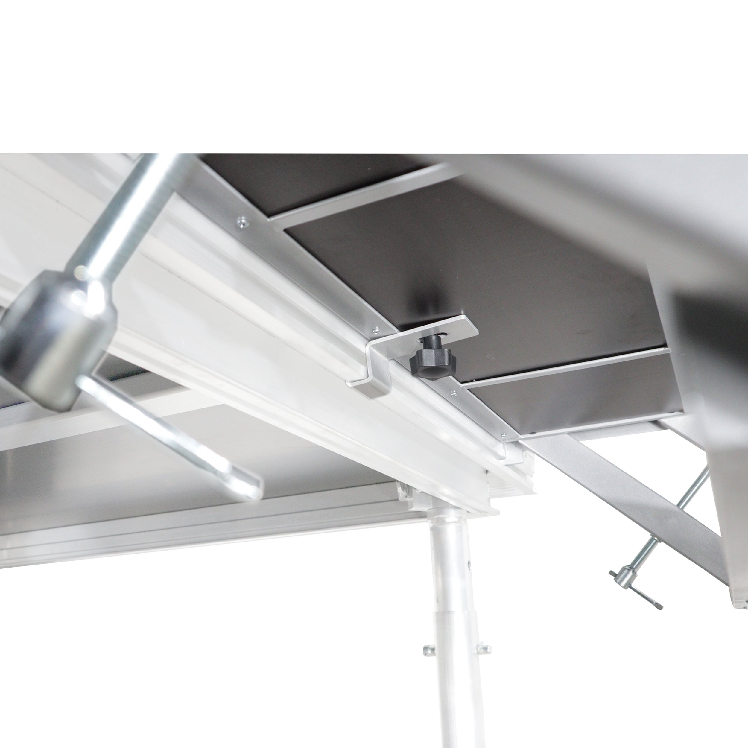StageQ 3 Step Heavy Duty Foldable Adjustable 18 to 28 Inch with Rail