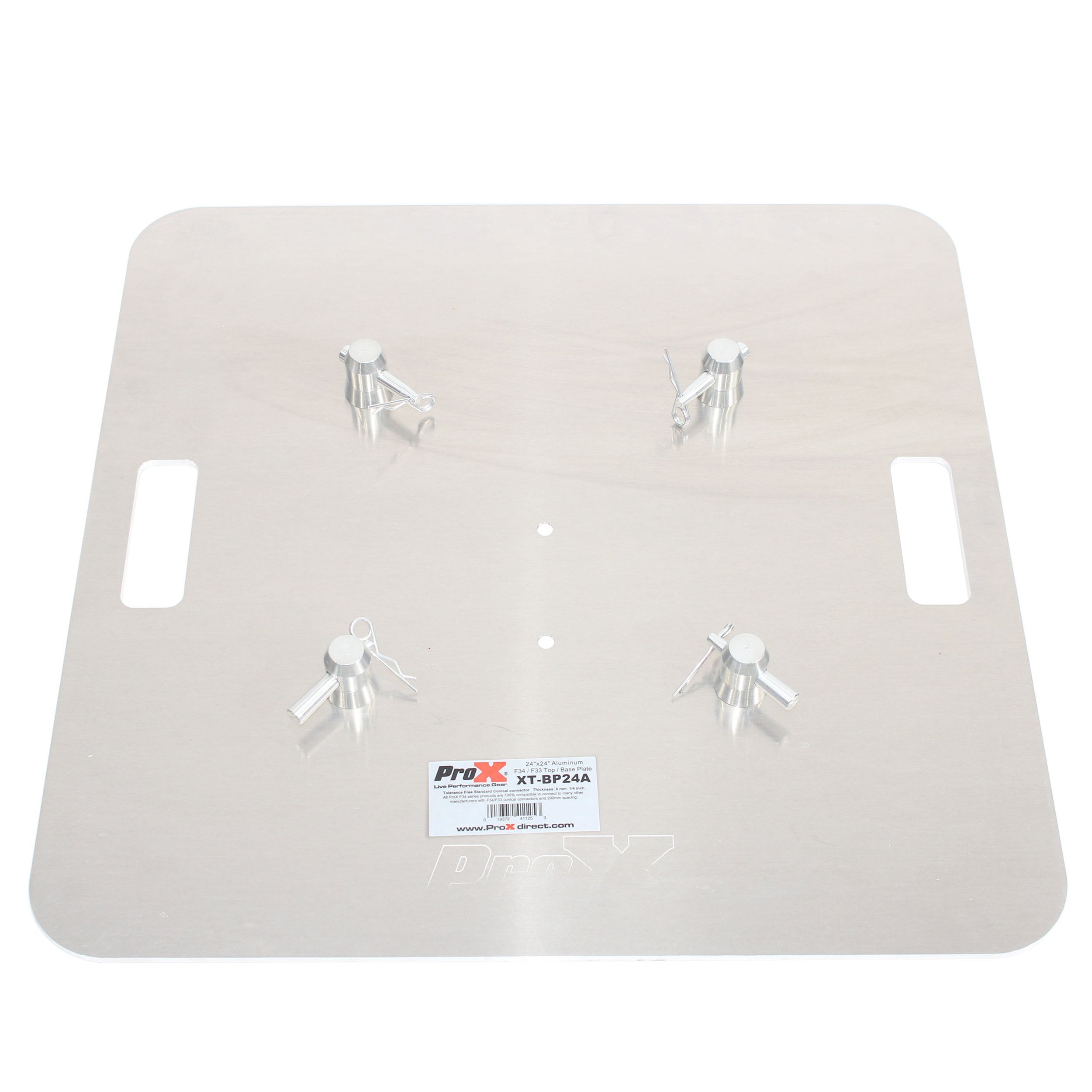 24" Aluminum 6mm Truss Base Plate for F34 F32 F31 Conical Square Truss with Connectors
