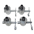 Pack of 4 Truss Junction Box Connector Pack Half Conical Connectors with Pins, Bolts & Safety Clips