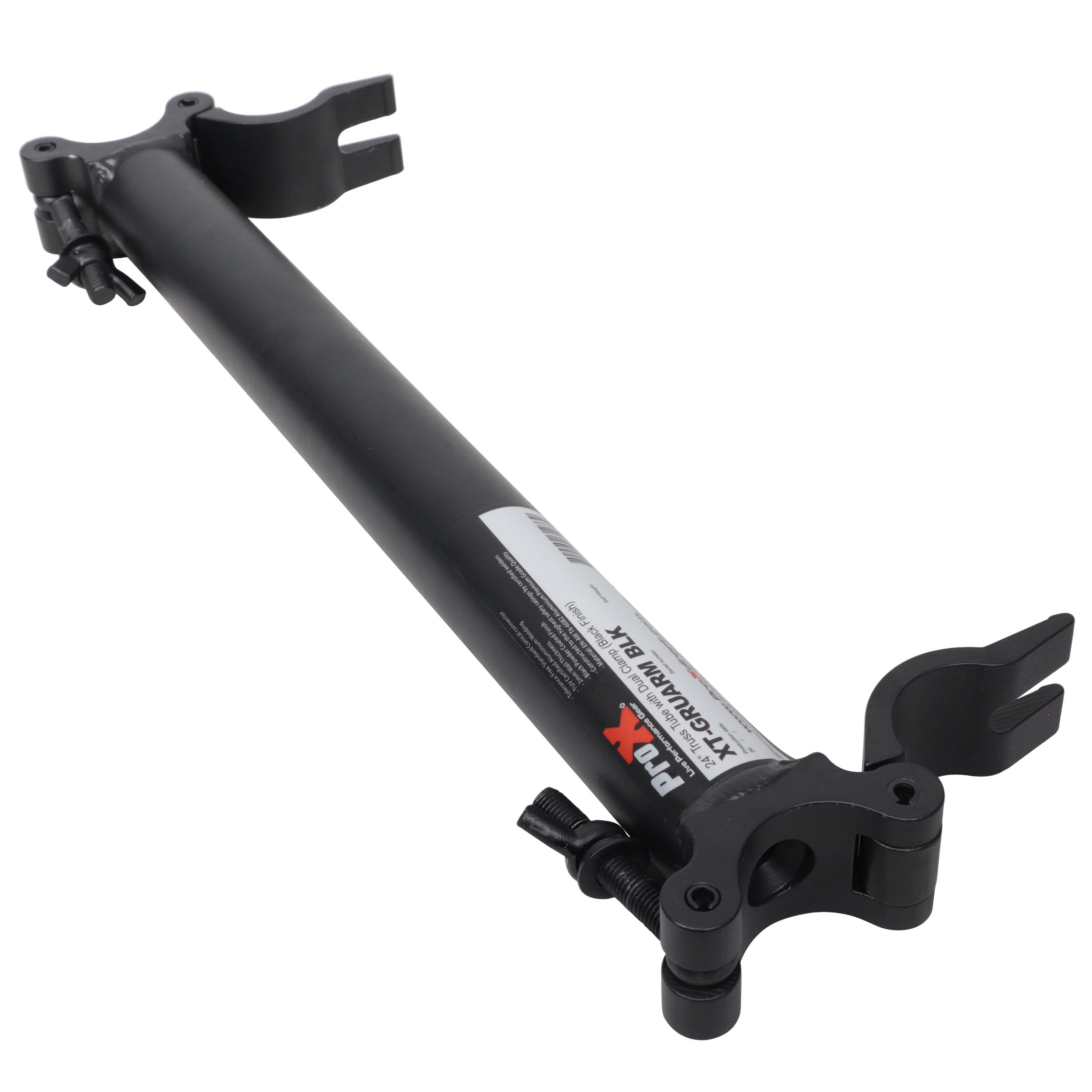 2PCS 24" Truss Tube with Dual Clamp for ProX XT-GRU Rapid Grid Modular System | Black Finish