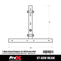 Ground Support Stabilizing 1M / 3.28ft T-Base for LED Screen Wall Stacking for I-Beam F32 or12" Bolted I-Beam  Truss Segments