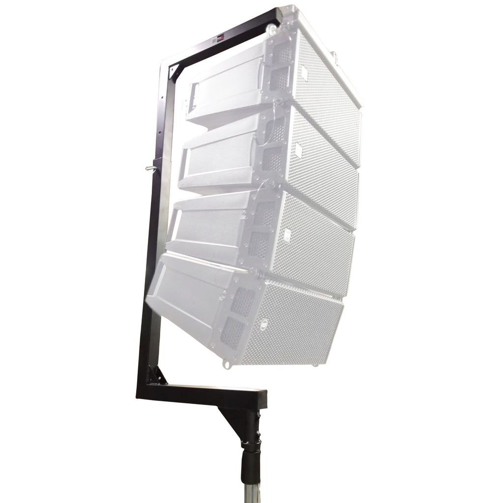 Telescopic C-Shape Bar Support mount fits Crank Stand Lifter for Small Line Array Speakers Max Load 150 lbs