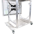 Modular Mobile Media TV DJ Station Booth for ProX XT-GRU Rapid Grid Modular System and base plate with wheels