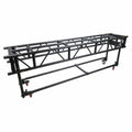 10' FT Pre-Rig Truss Segment with Removable Rolling Base System BLACK