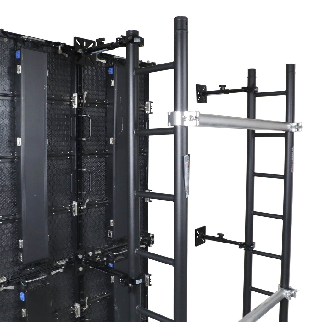 6PCS Black 10-13" LED Panel Wall Mounting Plate to Extension 2" Pole Truss Clamp for Ground Stacking and Hanging.