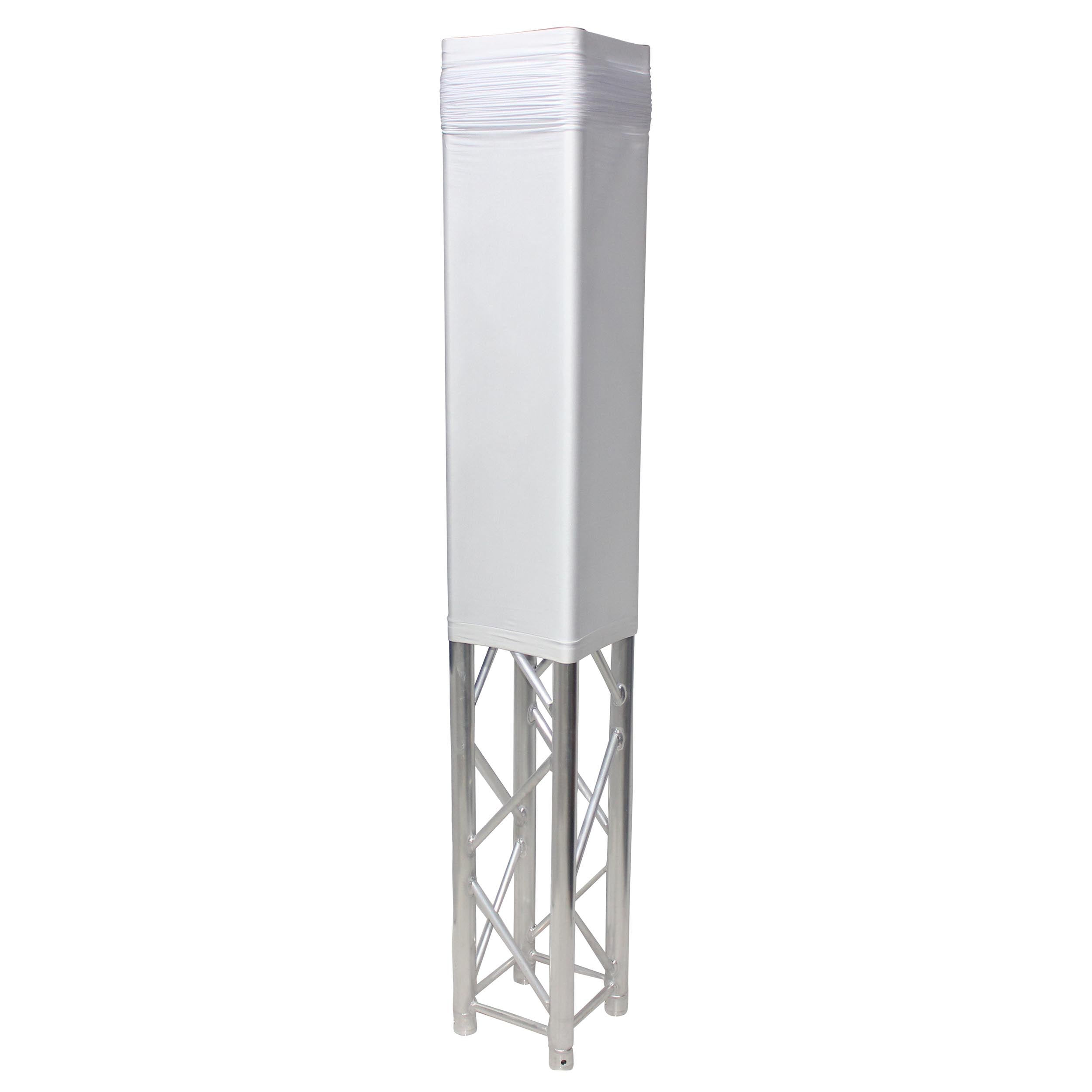 10PCS White 9.84ft 3 meter Lycra Cover Scrim Sleeve fits 12" Quad Box Truss Segment