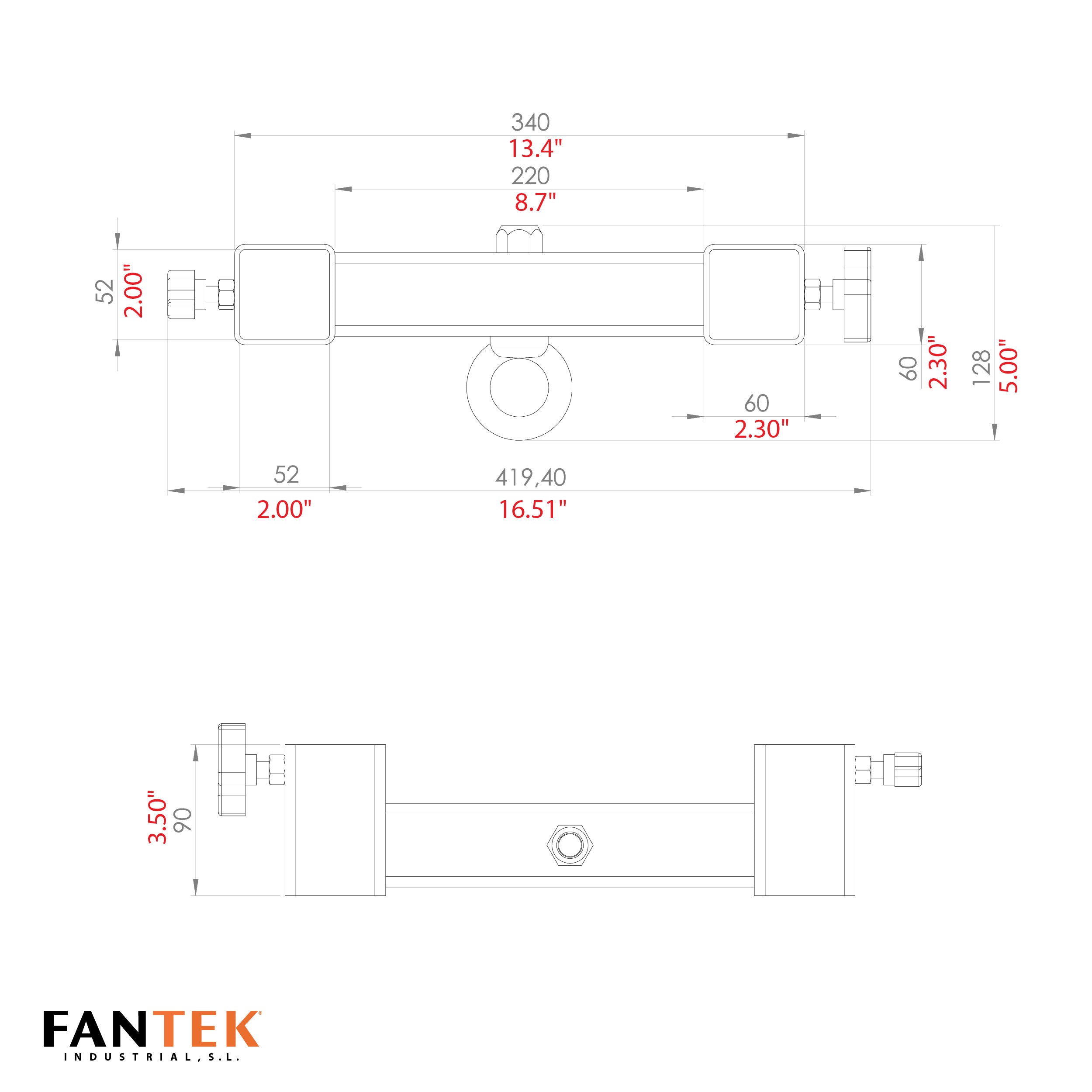 FANTEK Replacement Line Array Adapter with Hanging eye hook ring for XT-FTF6033 and XTF-FT7045 Lifting Tower