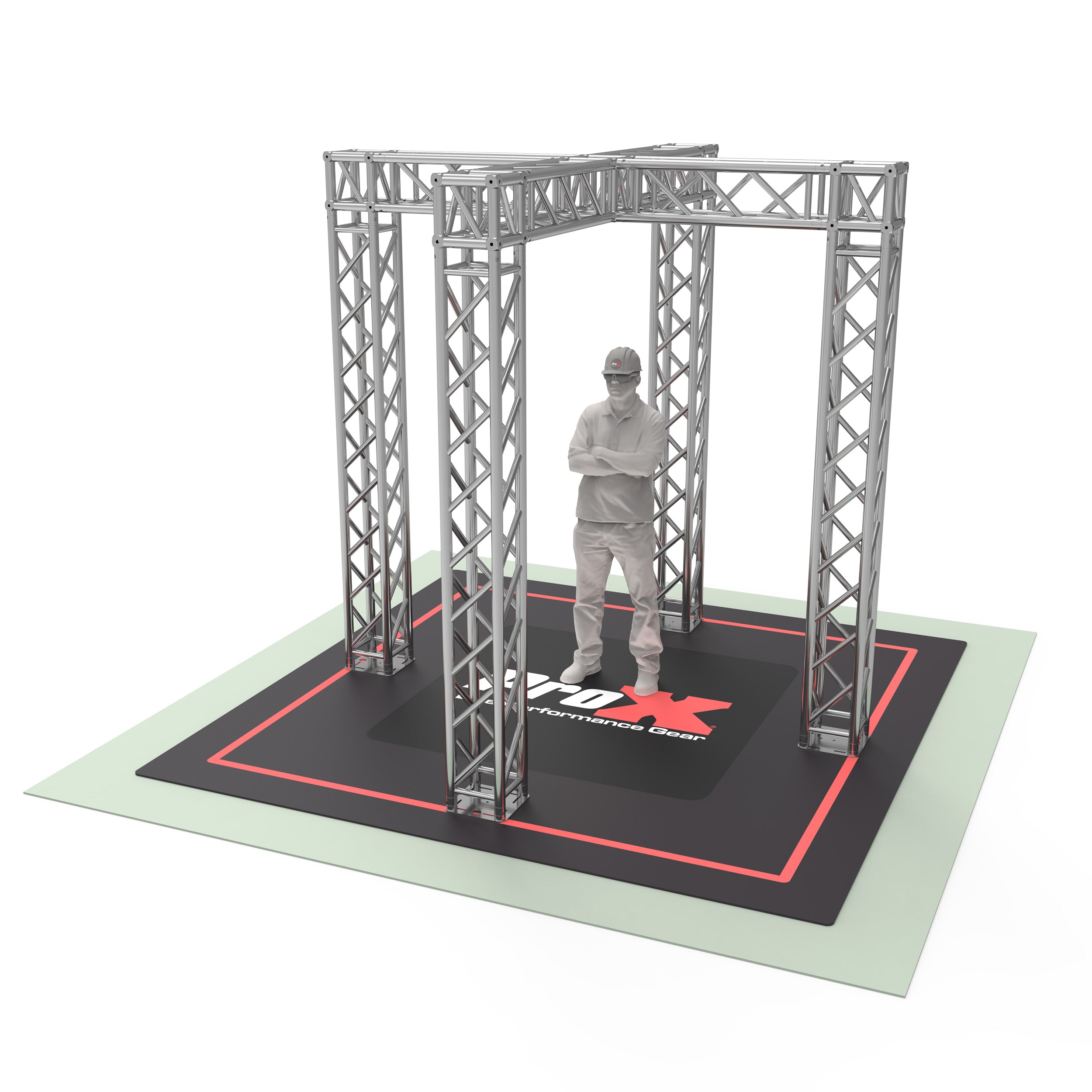 Tradeshow Booth 9.42 W X 9.42 L X 9.20 FT H with X Shape Design in center  - K SERIES Light Duty