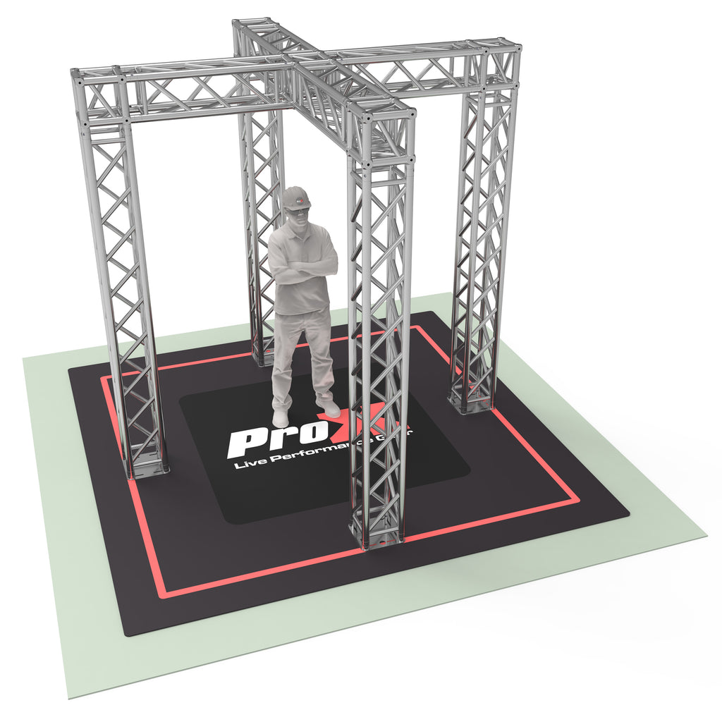 Tradeshow Booth 9.42 W X 9.42 L X 9.20 FT H with X Shape Design in center  - K SERIES Light Duty