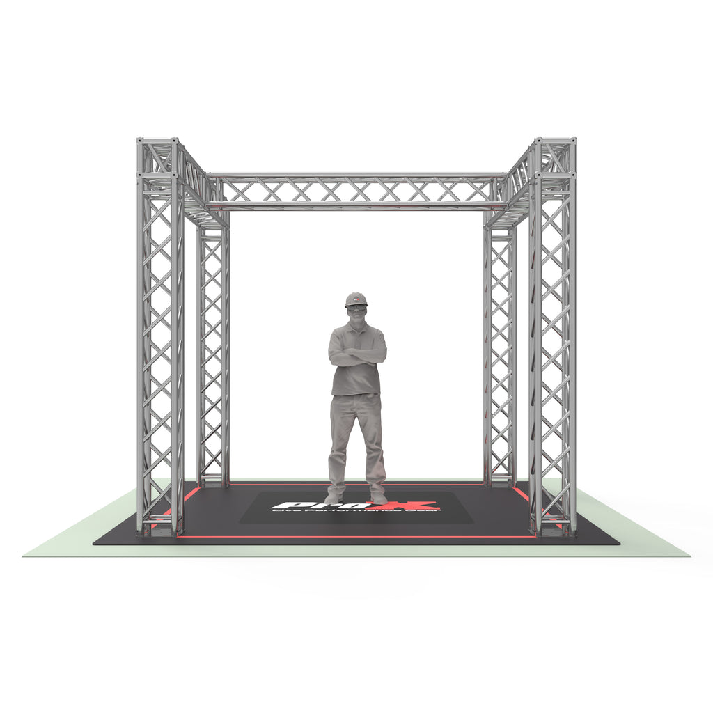 Tradeshow Booth 9.42 W X 9.42 L X 9.20 FT H with H Shape Design in center  - K SERIES Light Duty