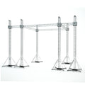 Flat Stage Roofing System with 7 Ft Speaker Wings and  6 Chain Hoists | 30 Ft W x 20 Ft L x 23 Ft H