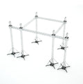 Flat Stage Roofing System with 7 Ft Speaker Wings and  6 Chain Hoists | 20 Ft W x 20 Ft L x 23 Ft H