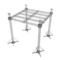 F34 Stage Roofing Truss System with Ground Support and Chain Hoists – 23 x 23 x 23 Ft.