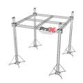 F34 Stage Roofing Ground Support Truss System with F34 Center Cross and Chain Hoists – 21 x 21 x 23 Ft