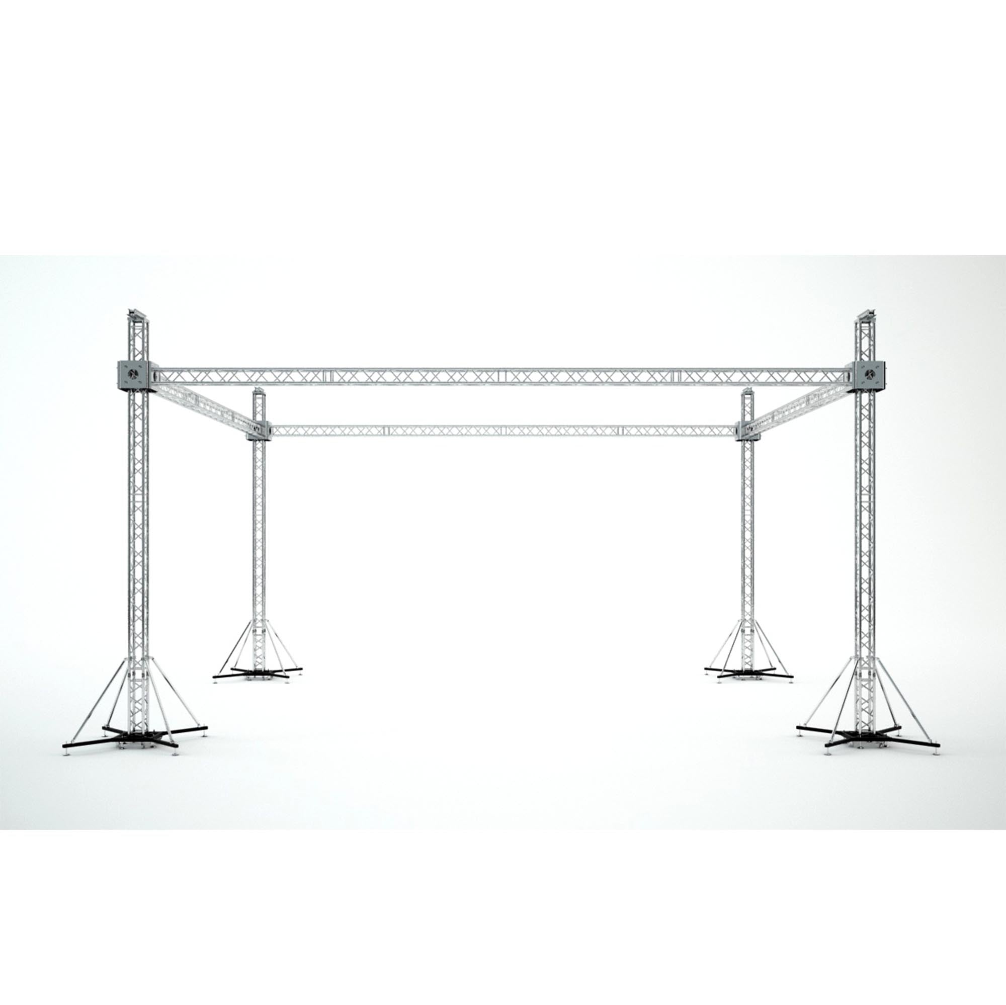 ProX XTP-GS404023SPW Stage Roofing System 40'W x 40'L x 23'H With Speaker Wings Includes 6 Chain Hoist