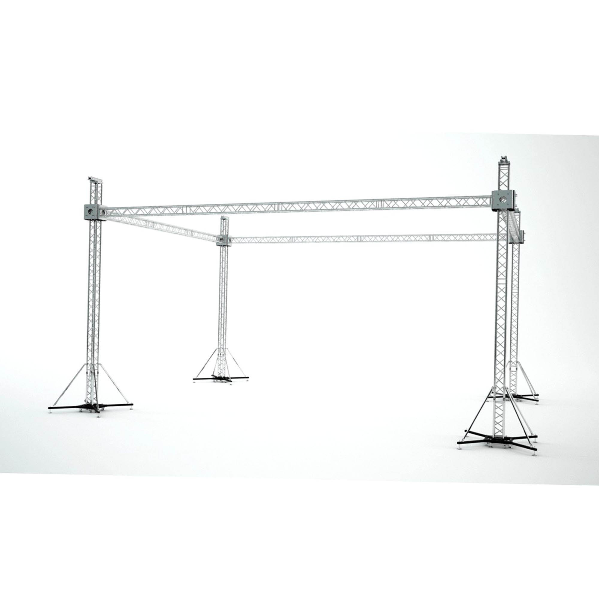 ProX XTP-GS404023SPW Stage Roofing System 40'W x 40'L x 23'H With Speaker Wings Includes 6 Chain Hoist