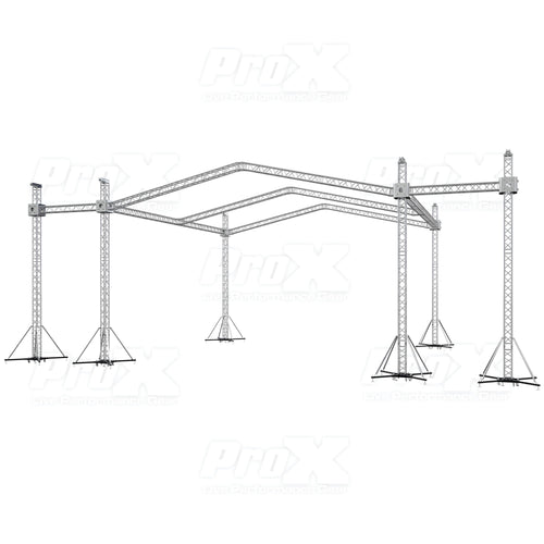 12D Stage Roofing System 40'W x 40'L x 23'H & Speaker Wings - Incl 6 Chain Hoist