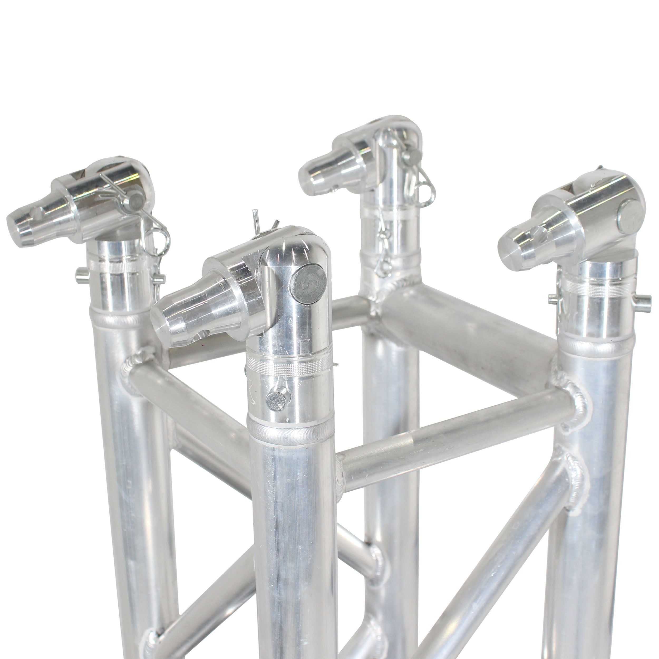 PRO Truss Tower Stage Lift System Package -Top Block | Hinges | Base | Outriggers and 3.28 Ft. 3 mm Ladder Truss Segment