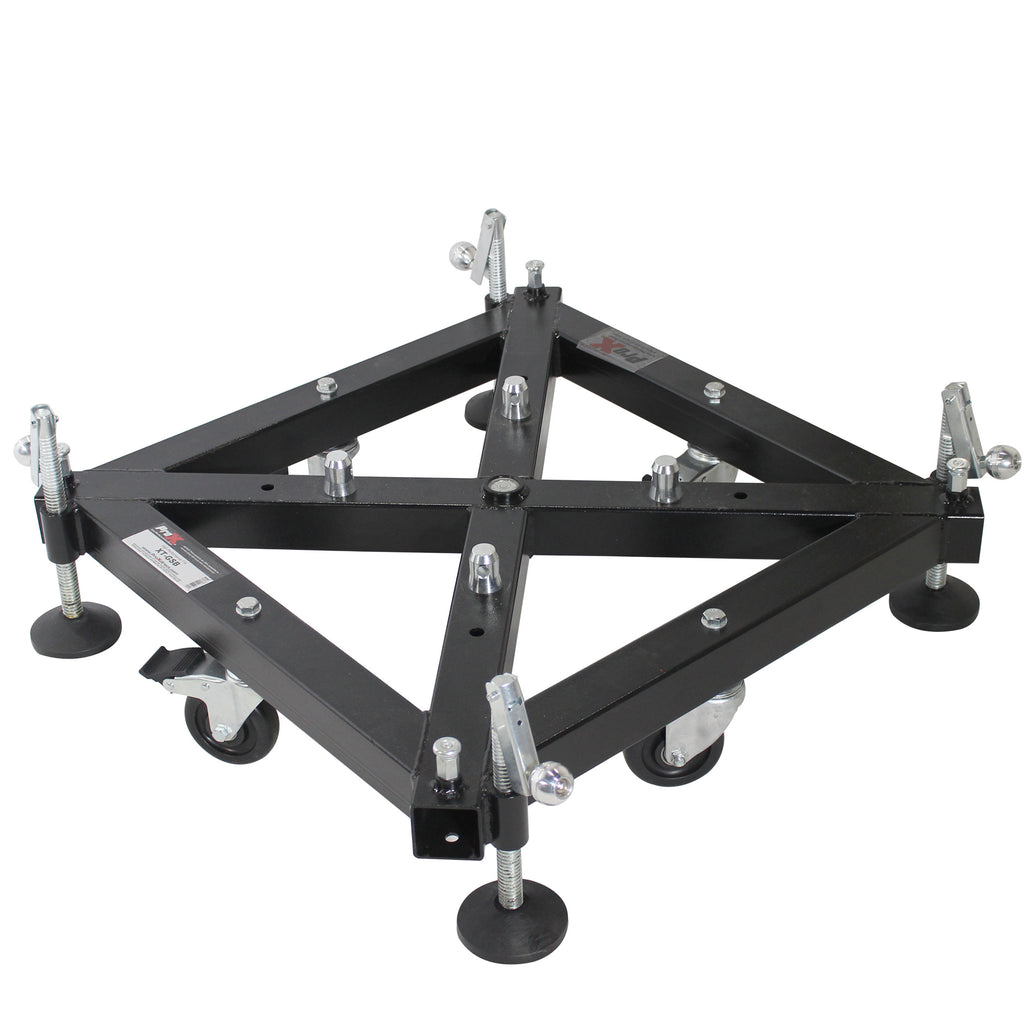 PRO Truss Tower Stage Lift System Package -Top Block | Hinges | Base | Outriggers and 3.28 Ft. 3 mm Ladder Truss Segment