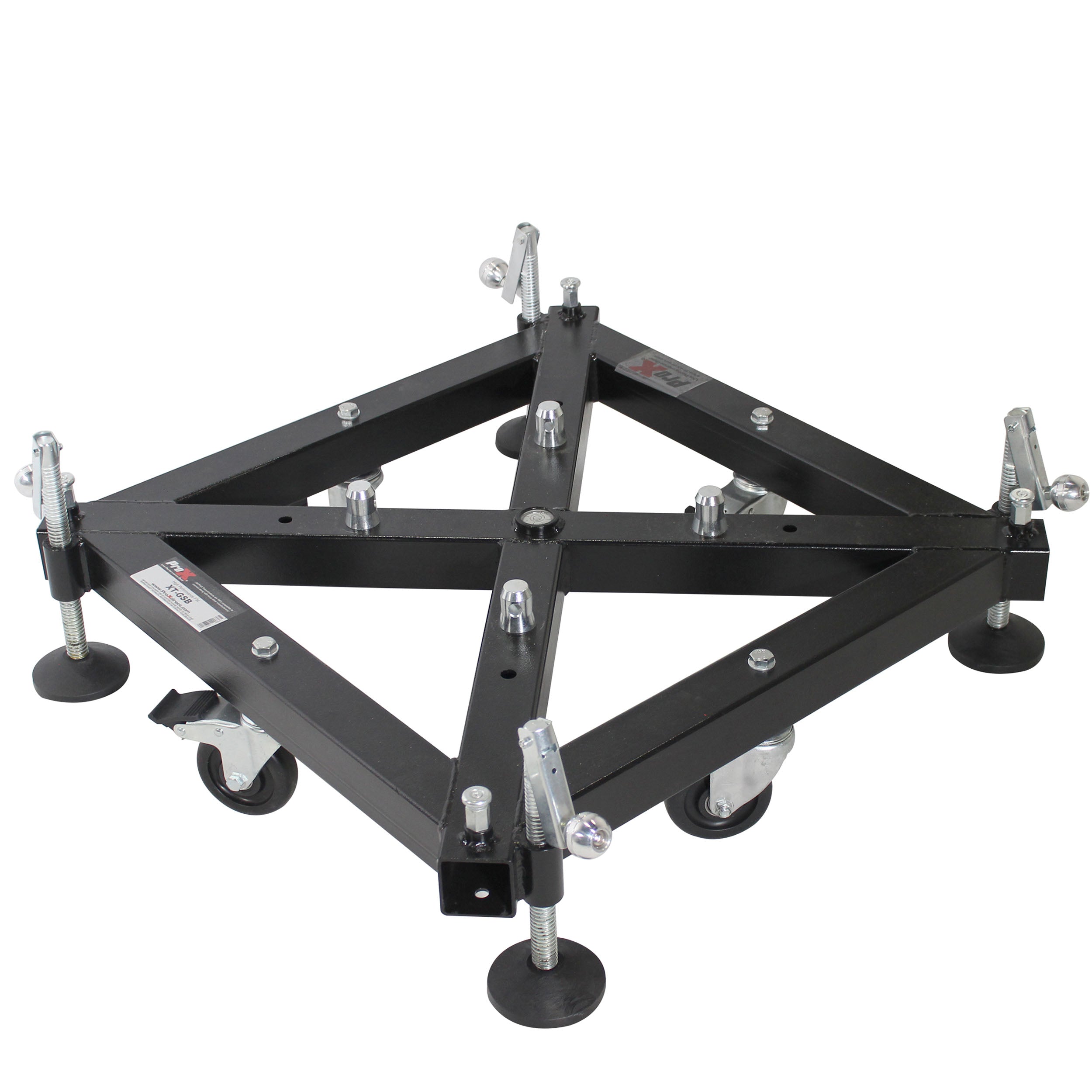 PRO Truss Tower Stage Lift System Package -Top Block | Hinges | Base | Outriggers and 3.28 Ft. 3 mm Ladder Truss Segment