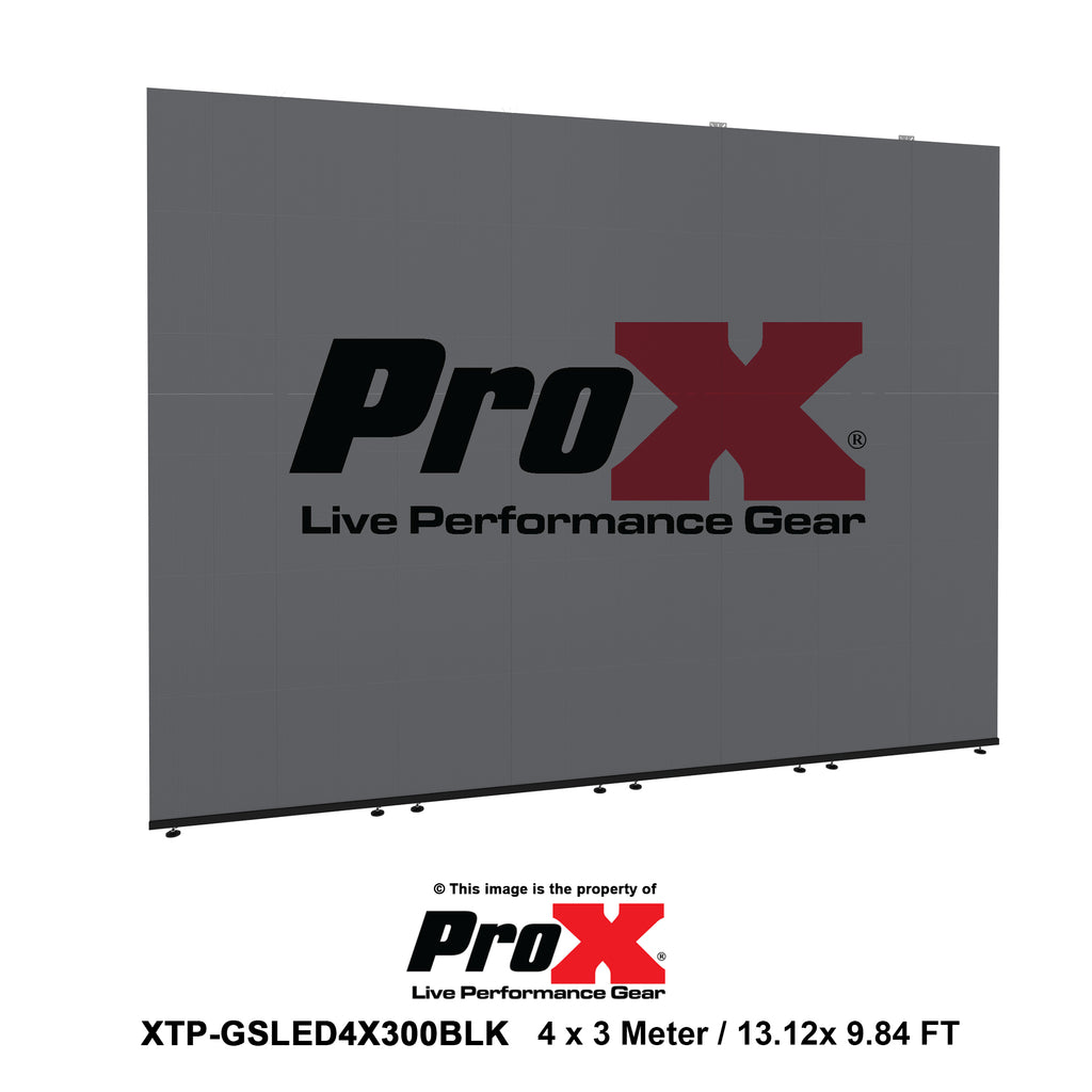 LED Video Display Panel Ground Support System Package 4M/13.12FT Width x 3M/9.84FT Height in Black