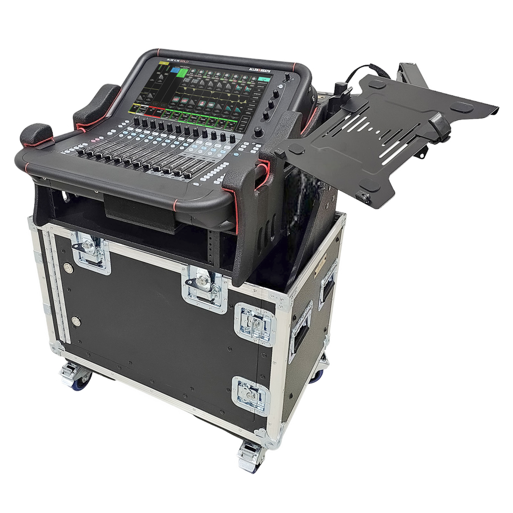 Allen and Heath AVANTIS SOLO Flip-Ready Hydraulic Console Easy Retracting Lifting Detachable w/ 2U Rack Space Case by ZCASE