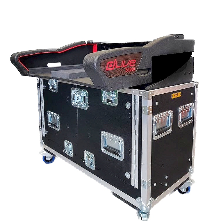 Allen and Heath DLive S3000 Flip-Ready Hydraulic Console Easy Retracting Lifting 2U Rack Space Detachable Case by ZCASE