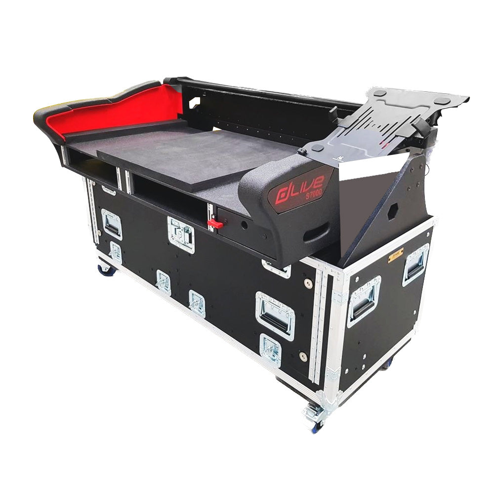 Allen and Heath DLive S7000 Flip-Ready Hydraulic Console Easy Retracting Lifting 2U Rack Space Detachable Case by ZCASE