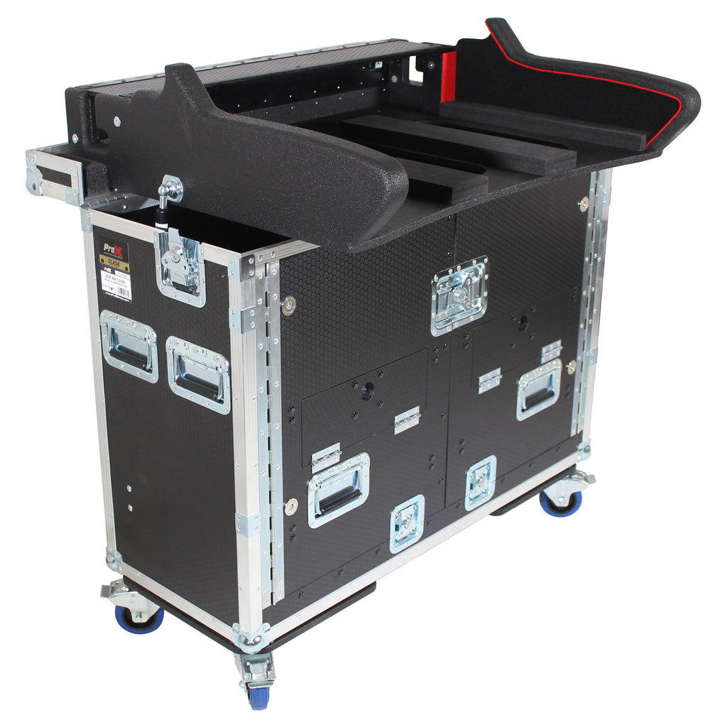 Case for Allen and Heath DLive C3500 Console Flip-Ready Easy Retracting Hydraulic Lift by ZCase w/ Laptop Arm